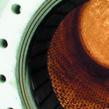 Reaktordetail der Auskleidung nach System Welker